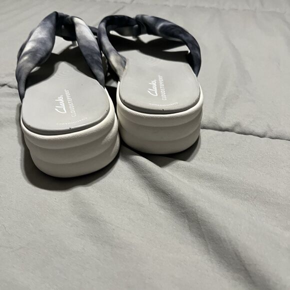 Clarks Cloudsteppers Knotted Slide Sandals Drift Ave BlueTye-Dye Womens Size 9M - Picture 6 of 9